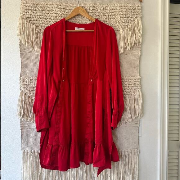 DONT BUY Marissa Webb Collective Satin Tie Front Dress - Picture 2 of 11